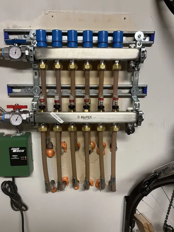 Plumber performing Gas Line Installation at a residential property in Edgecliff Village